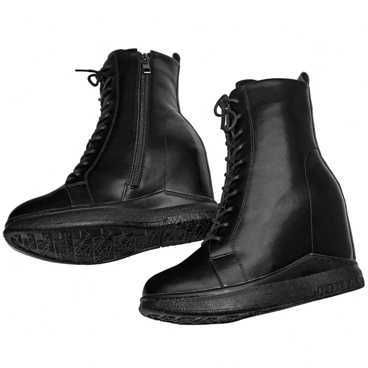 Snow Boots Women Size 44 Genuine Leather Wedges High Heel Vulcanized Shoes Winter Customized Size 45 Chunky Sneakers - Image 6