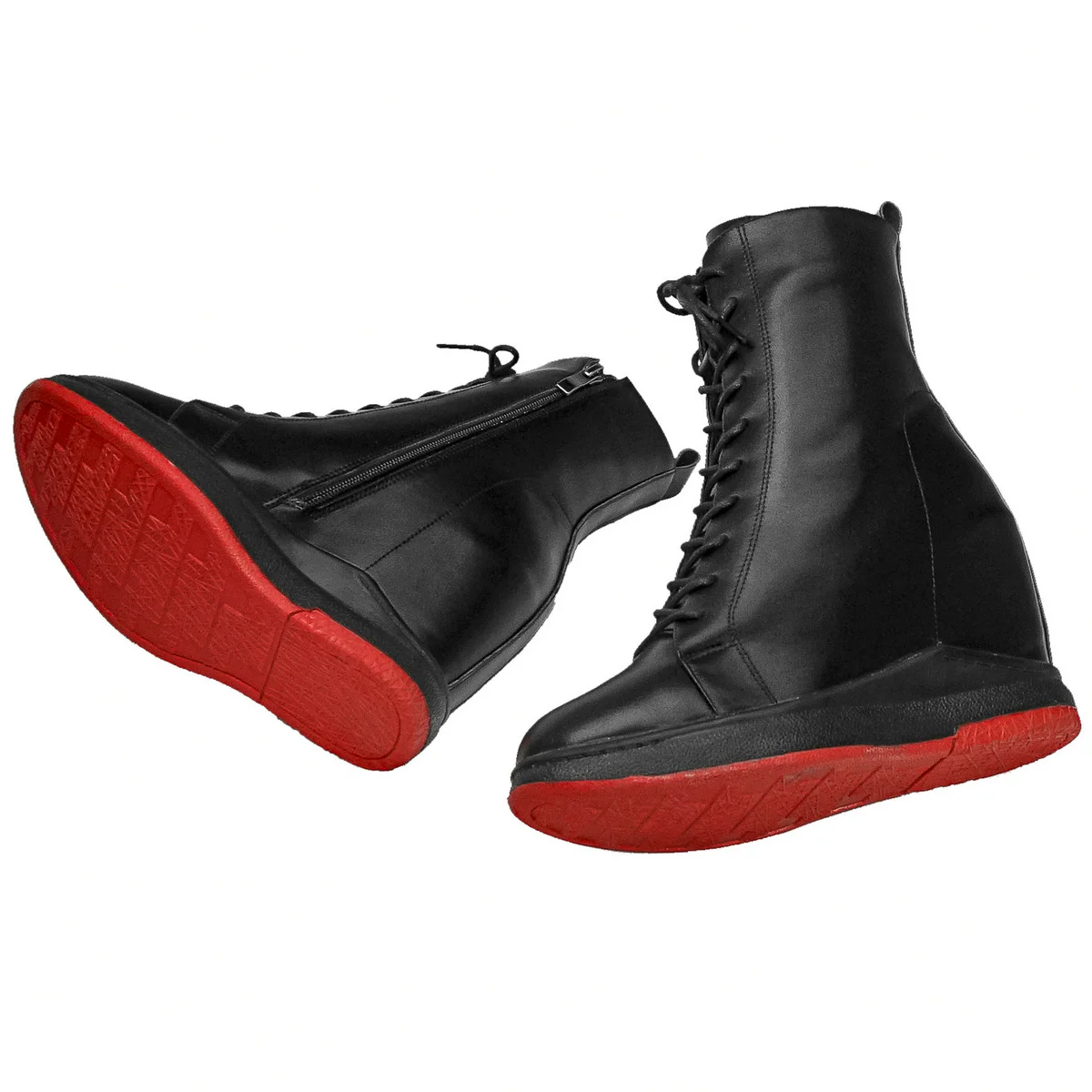 Snow Boots Women Size 44 Genuine Leather Wedges High Heel Vulcanized Shoes Winter Customized Size 45 Chunky Sneakers - Image 3