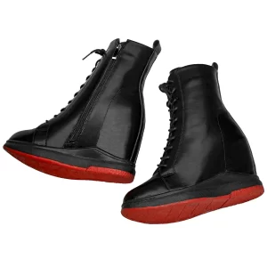 Snow Boots Women Size 44 Genuine Leather Wedges High Heel Vulcanized Shoes Winter Customized Size 45 Chunky Sneakers